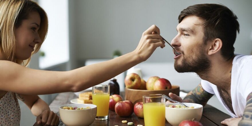 a woman and a man on their favorite diets